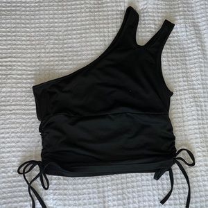 black one shoulder top